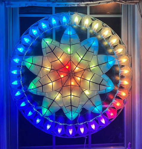 Gift Ko Poinsettia 31 inch Smart Parol - Filipino Christmas Lantern - All Season Occasion Event RGB Lighting