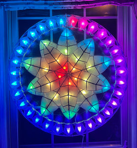 Gift Ko Poinsettia 31 inch Smart Parol - Filipino Christmas Lantern - All Season Occasion Event RGB Lighting